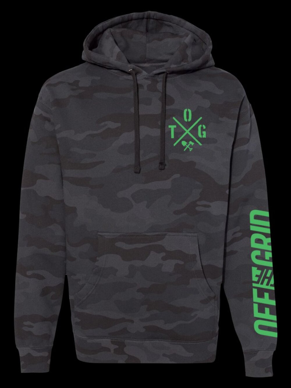 Off The Grid Surplus Crossed Up Hoodie - Black Camo